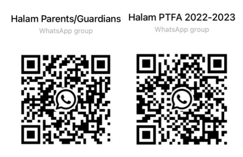 QR codes for whatsapp groups for PTFA