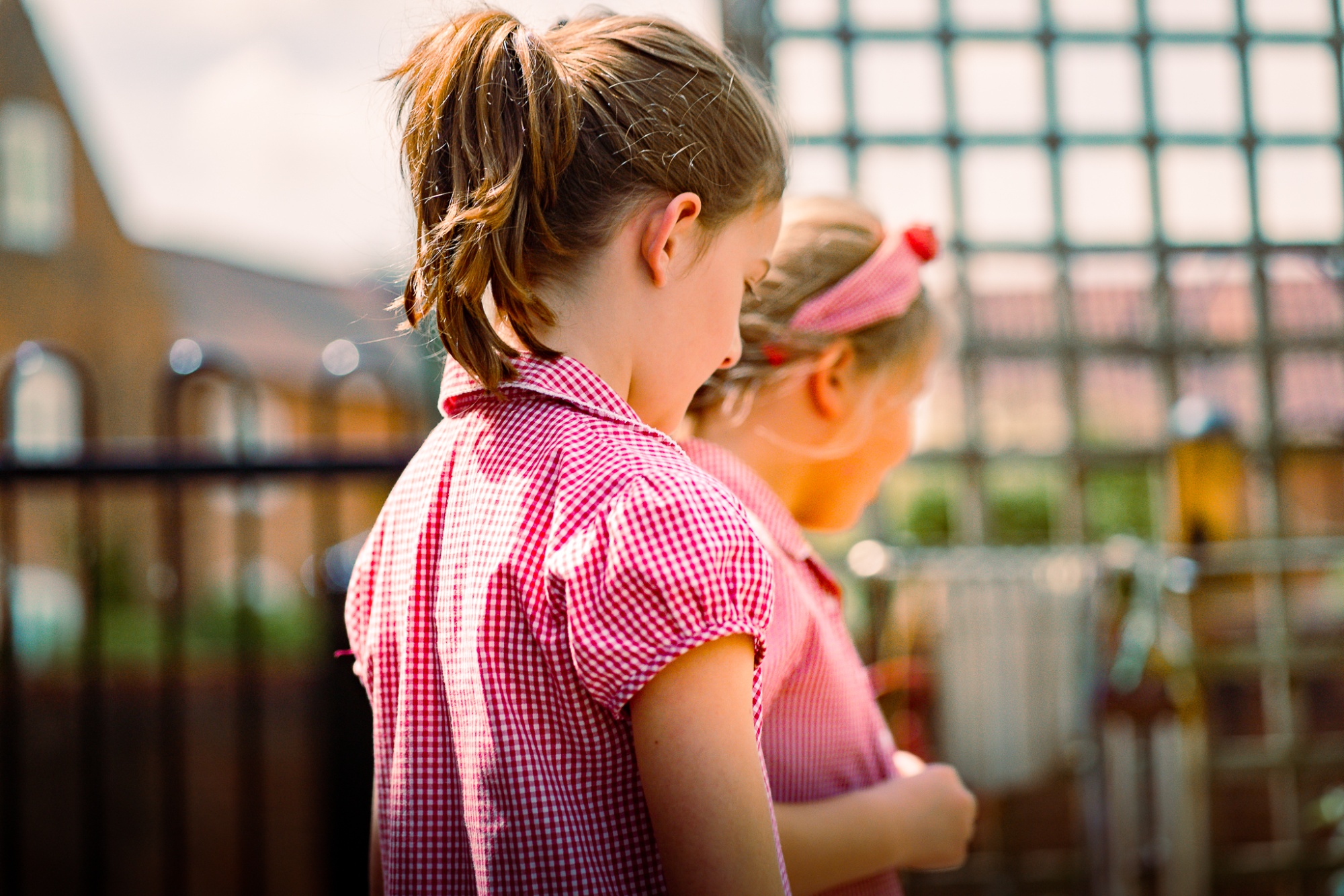 children in school garden